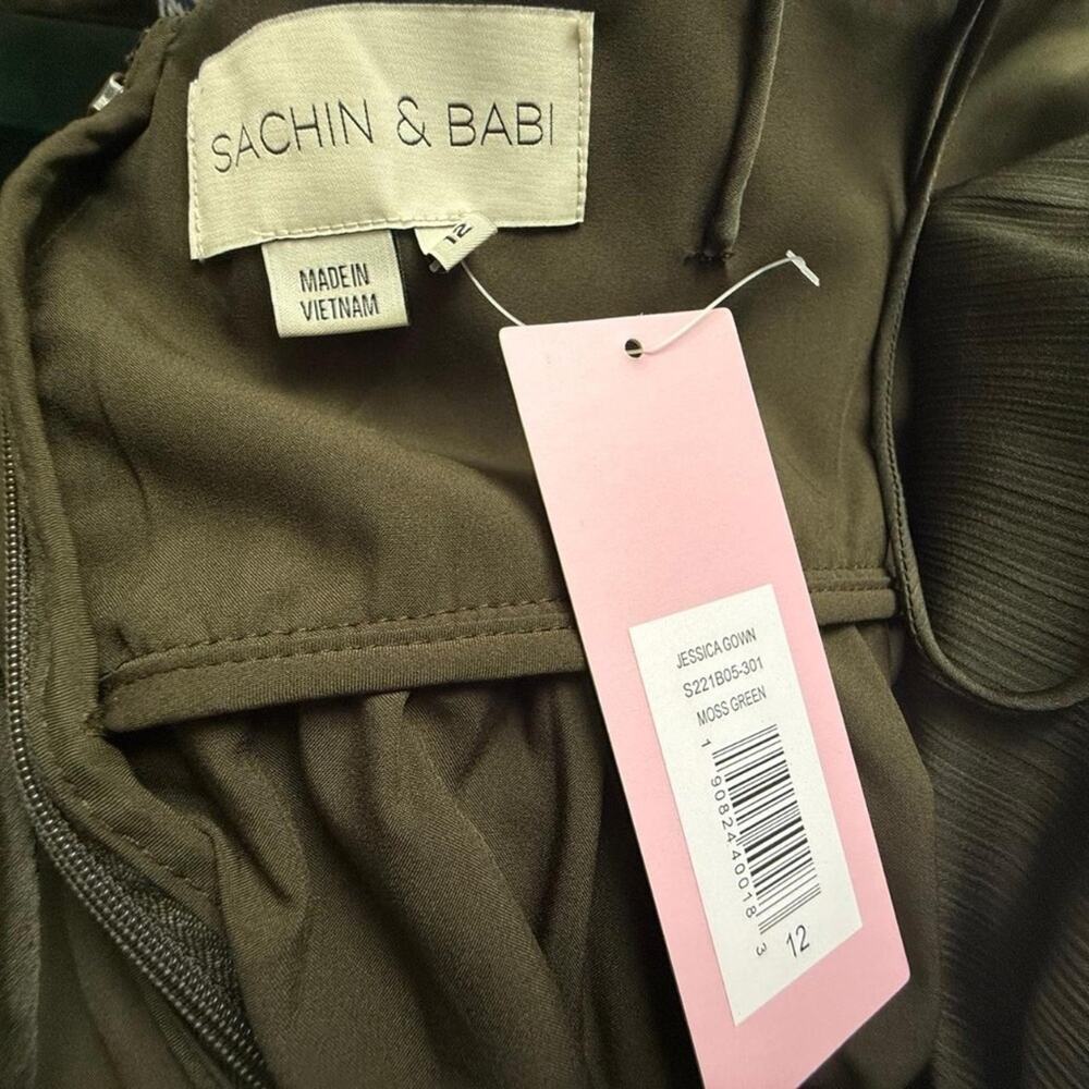 NWT Sachin & Babi Jessica Gown (Moss Green / size 12) - Picture 8 of 8
